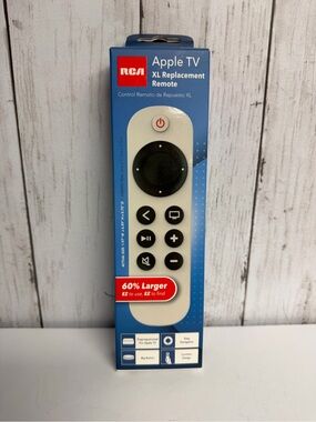 RCA Apple TV XL Big Button Replacement Remote Compatible with all Models NIB